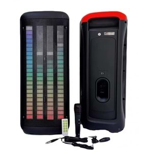 TELSAN KTS-1760 SD/USB/FM 16inc KUMANDALI MİKROFONLU BLUETOOTH RGB IŞIKLI MÜZİK KUTUSU