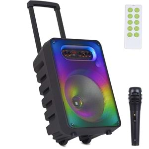 TELSAN GTS-1593 SD/USB/FM 12inc KUMANDALI MİKROFONLU BLUETOOTH RGB IŞIKLI MÜZİK KUTUSU