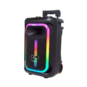 TELSAN BTS-1928 SD/USB/FM 12inc KUMANDALI KABLOSUZ ÇİFT MİKROFONLU BLUETOOTH RGB IŞIKLI MÜZİK KUTUSU