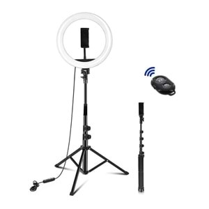 CONCORD SLF-2 Kumandalı 210CM 10inç Youtuber Tiktok Çekim Telefon Tutucu Renkli Ring Light Makyaj Işığı Tripod