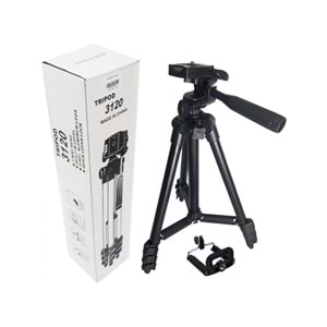 Telsan 3120 Su Terazili 75CM Tripod Profesyonel Fotoğraf Kamera Tripot Telefon Tutucu