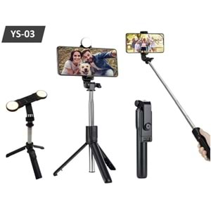 Telsan YS-03 Bluetooth Kontrol 75CM Youtuber Selfie Canlı Yayın Işığı Led Işık Selfie Çubuğu