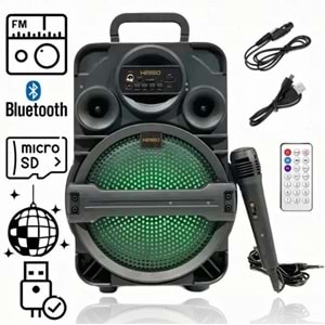 PLATOON PL-4583 SD/USB/FM 8inc 2000W KARAOKE MİKROFONLU BLUETOOTH RGB IŞIKLI MÜZİK KUTUSU QS-1806