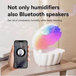 TELSAN Y17 BLUETOOTH IŞIKLI İNCİ KABUK ŞEKLİNDE SU DAMLASI HAVA NEMLENDİRİCİ