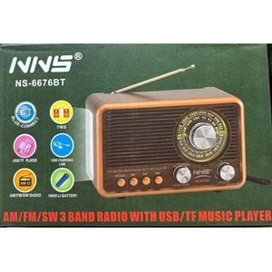 TELSAN NS-6676BT USB/SD/FM/BLUETOOTH NOSTALJİ GÜÇLÜ SİNYAL MÜZİK KUTUSU