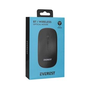 Everest SM-BT12 Siyah 2,4 ghz + BT Kablosuz Mouse