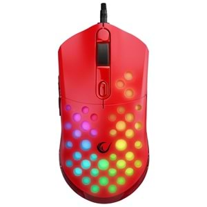 Rampage SMX-R66 ROCKET Ultra Hafif Kırmızı RGB Ledli 12000dpi Gaming Oyuncu Mouse