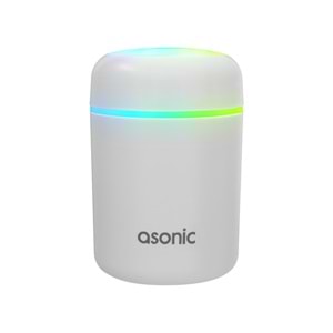 Asonic HN21 Matte 2W 300ML kapasiteli 4 Saat Çalışabilir RGB Mini Oda Nemlendirici HN22