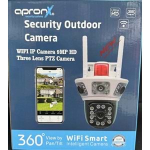 APRONX APX-WP390 9MP 3.6+3.6+3.6MM LENS 4 LÜ ULTRA HD WİFİ KAMERA