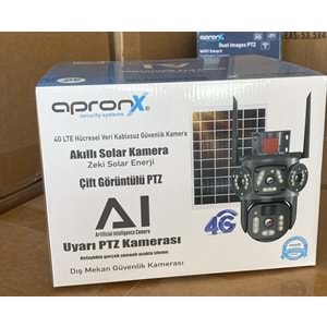 Apronx APX-WSP344 6MP 3.6mm+3.6mm 4G SİM KART 4 Kamera Suya Dayanıklı Dış Ortam İp Kamera