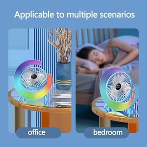 Telsan TLS-42 Mini Fan Renkli Işıklı Vantilatör Hava Soğutucu Fan