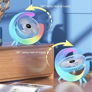 Telsan TLS-42 Mini Fan Renkli Işıklı Vantilatör Hava Soğutucu Fan