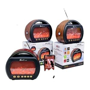 TELSAN FP-535 Şömine Görünümlü Nostaljik Ahşap Radyo