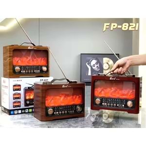 TELSAN FP-821 USB/SD/FM/BLUETOOTH ALEVLİ NOSTALJİ GÜÇLÜ SİNYAL MÜZİK KUTUSU