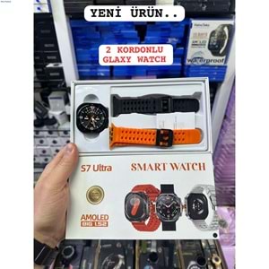 TELSAN S7 ULTRA Watch 1.52 Inç 47MM NFC Bluetooth Kablosuz Şarj Özellikli Akıllı Saat Çift Kordonlu