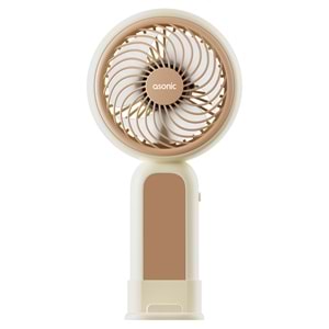 Asonic AFN21 Krem 250mAh Elde Taşınabilir Masaüstü Usb Fan