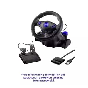 Hadron VW9803 Oyuncu Direksiyon Seti 180° 3In1 Ps3/Ps2/Pc