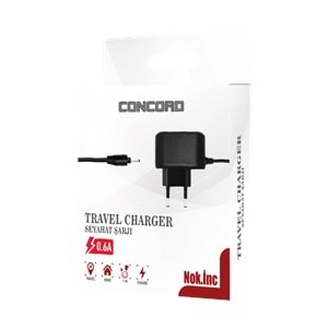 CONCORD C-87 NOKİA İNCE ŞARJ ALETİ TRAVEL CHARGER 5V0.6A 1METRE