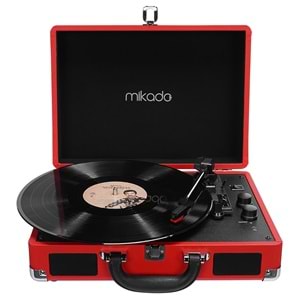 Mikado Nostalgia MN-P317 Kırmızı Pikap+Rca+Bluetooth Destekli Plak Müzik Kutusu