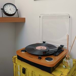 Mikado Nostalgia MN-P235 VOYAGER Pikap Ahşap USB-BT 3.5mm AUXIN&RCAO Destekli Plak Müzik Kutusu