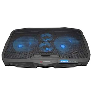 Addison Rampage AD-RC4 Mavi Ledli 2*125mm+2*70mm Işıklı Fan 15-17 Notebook Soğutucu Stand