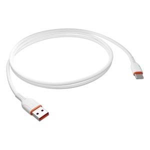 Hytech HY-X105 1M 3A Type-C Beyaz Şarj Kablosu