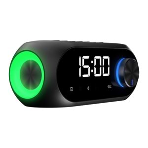 Mikado MD-W7 1200mAh 5W Bluetooth-Aux-Derece-Usb-FM Double Alarmlı Saat Speaker