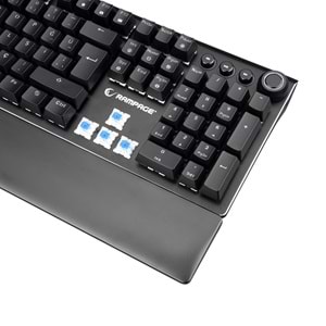 Rampage KB-R92 THUNDER Siyah USB Bilek Destekli Blue Switch Full RGB Q Gaming Oyuncu Mekanik Klavye