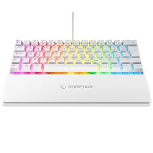 Rampage ALLY K11 Beyaz Rainbow Q Gaming Oyuncu Klavye Bilek Destekli Red Switch