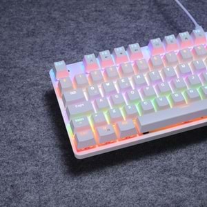 Everest KB-MK1 Lumos Beyaz USB Rainbow Aydınlatmalı Red Switch Full Anti-Ghosting Mekanik Gaming Oyuncu Klavye