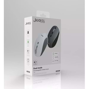 Jedel WD156 2.4 Ghz Şarjlı Kablosuz + Bluetooth Mouse