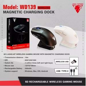 JEDEL WD139 Bluetooth + Kablosuz Mouse Manyetik Şarj İstasyonlu