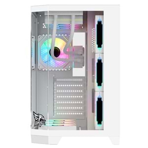GAMEAGLE EDGE BEYAZ BİLGİSAYAR KASASI + 850W 80 PLUS BRONZE POWER + 360MM SIVI SOĞUTMA + 7 ARGB KUMANDALI FAN BEYAZ