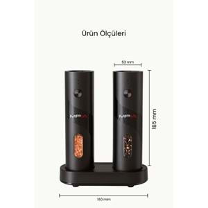 MPIA PG-5 Şarjlı Baharat Öğütücü 100ML Hazne