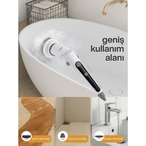 MPIA BC-4 Şarj Edilebilir Elektrikli Temizlik Fırçası – 17 Parça Çok Amaçlı Set (Mutfak, Banyo, Araç)
