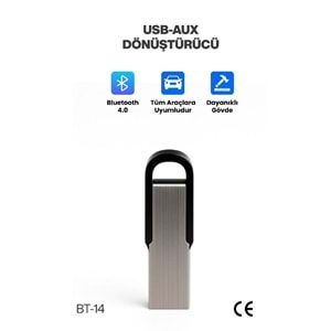 CONCORD BT-14 Araç Teyp Bluetooth Çevirici | USB Dönüştürücü