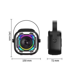 Platoon PL-4622 BT+TF+USB+AUX TYPE-C Girişli Telefon Standlı Tek Mikrofonlu Işıklı Bluetooth Speaker (V11)