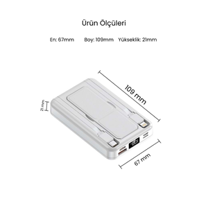 SPRANGE SR-P28M MAGSAFE WİRELESS 12000MAH 15W HIZLI ŞARJ 20W PD GÖSTERGELİ POWERBANK