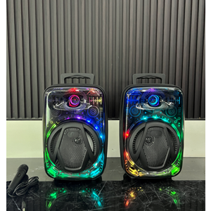 TELSAN CH-880 SD/USB/FM 8inc KARAOKE MİKROFONLU BLUETOOTH RGB IŞIKLI MÜZİK KUTUSU