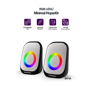 Sprange SR-PN786 2.0 3W*2 USB + 3.5mm 5V Hoparlör