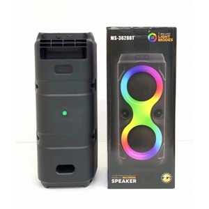 Platoon PL-4624 BT/SD/USB/AUX 4X2 8İNÇ Işıklı Bluetooth Speaker (MS-3628BT)