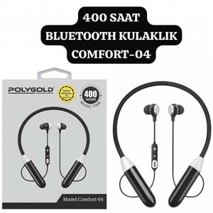 POLYGOLD COMFORT-04 BLUETOOTH 400 SAAT ŞARJ SÜRESİ BOYUN KULAKLIK