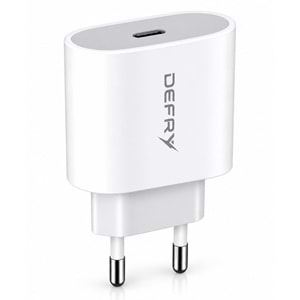 DEFRY DF-20 QUİCK FAST ŞARJ USB-C TYPE-C 20W PD 3.0 HIZLI ŞARJ ADAPTÖRÜ