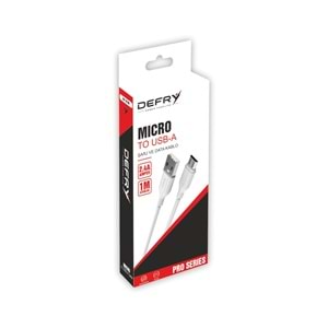 DEFRY DF-01M MİCRO TO USB-A 2.4A ŞARJ VE DATA KABLOSU
