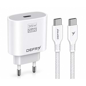 DEFRY DF-35TT TYPE-C TO TYPE-C HIZLI ŞARJ GAN FAST 35W PD 3.0 FAST ŞARJ ALETİ TAKIM
