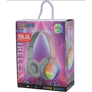 QC580 RGB IŞIKLI WİRELESS BLUETOOTH KULAKLIK PL-2655