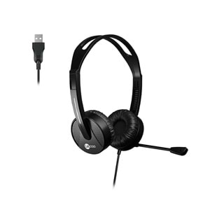 LECOO HT106 USB Kablolu Mikrofonlu Kulak Üstü Kulaklık Siyah