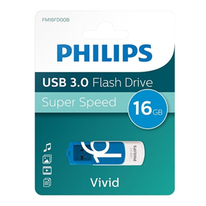 Philips FM16FD00B/00 USB 3.0 16GB Vivid Okyanus Mavisi Flash Bellek