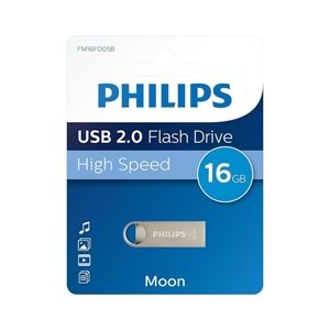 PHILIPS FM16FD160B/00 USB 2.0 16GB Moon Klasik Gümüş Flash Bellek