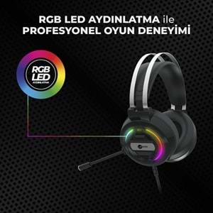LECOO HT401 Kulak Üstü USB2.0 RGB LED Aydınlatmalı Kablolu Gaming Kulaklık Siyah